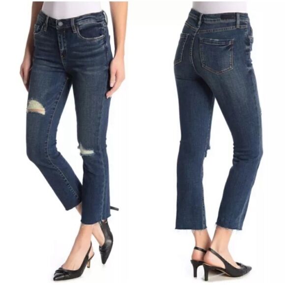 [BLANKNYC] ‘The Bowery’ Cropped Boot Cut Distressed Jean | SZ 28 - Picture 1 of 12